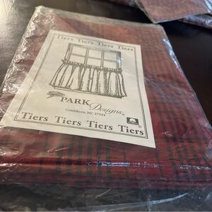 Park Designs Red Tiers olde forge 72x24 new one pair